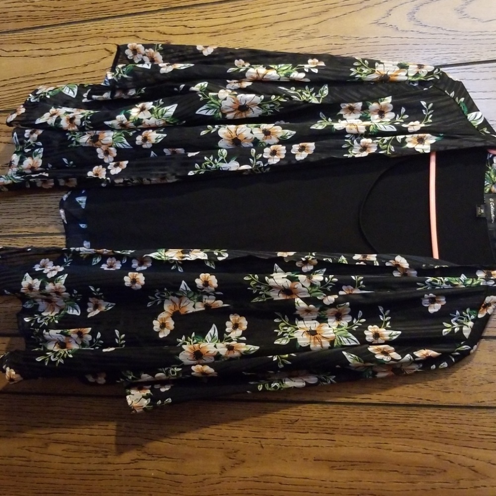 A floral cardigan